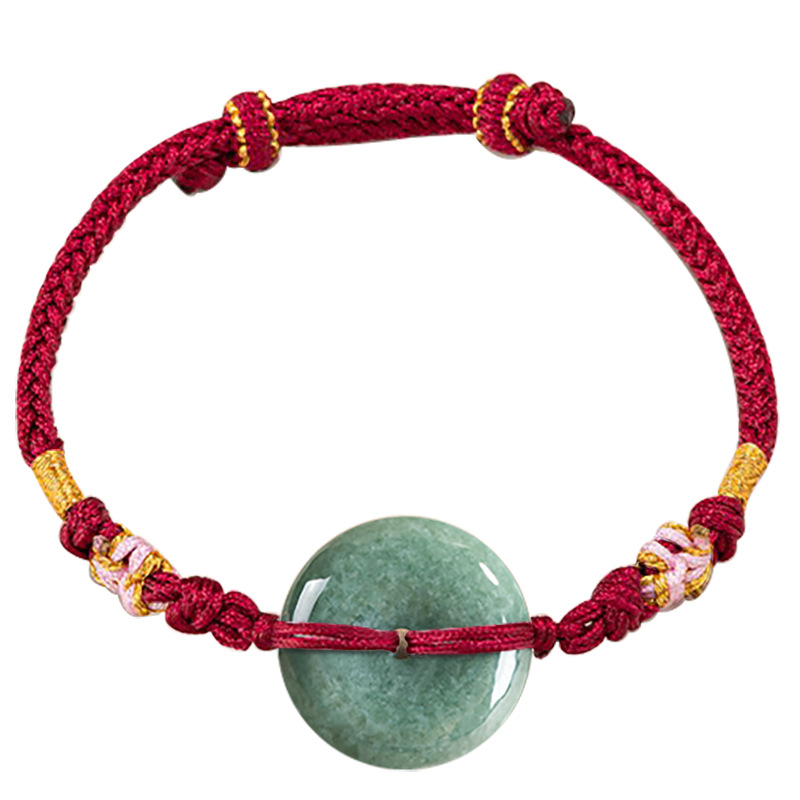 Bracelets - Green Myanmar Jadeite Donut Bracelet Designer