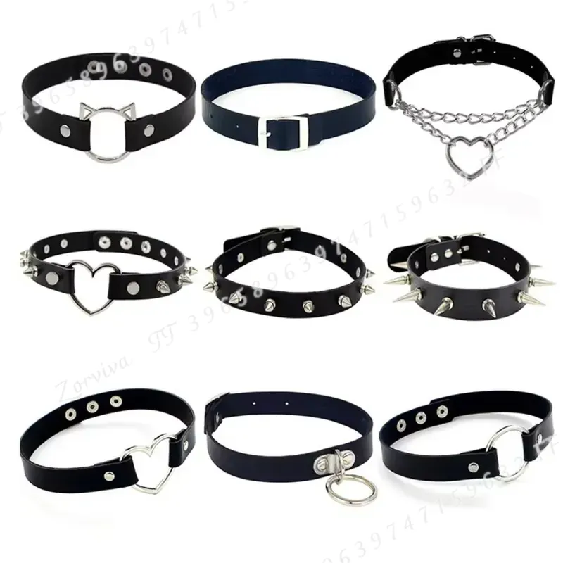Harajuku Punk Rock Gothic Chok - Goth Punk Spike Choker 评论和价格
