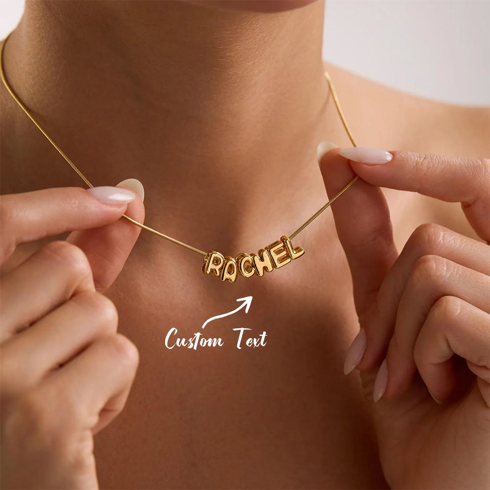 Custom Balloon Initial Name Ne - Custom Name Necklace Stainless Steel 评论和价格