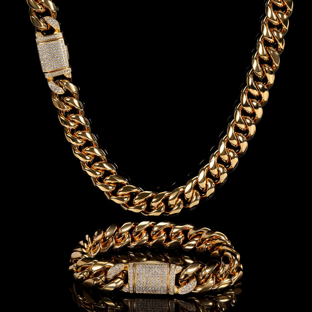 12mm Miami Mens Cuban Link Cha - Cuban Link Chain 12Mm 评论和价格