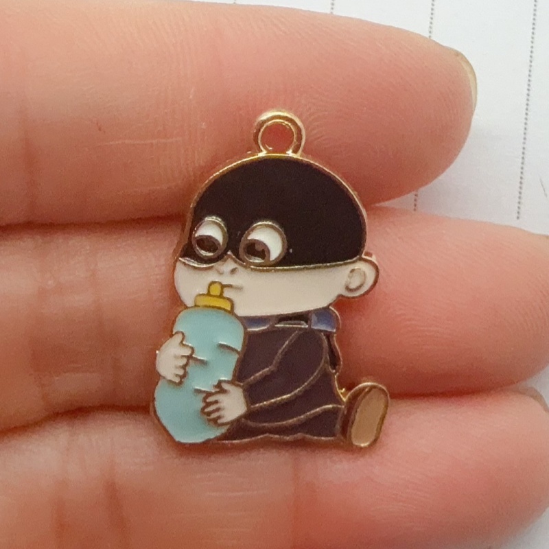 10pcs alloy drip oil cartoon p - Earrings 评论和价格