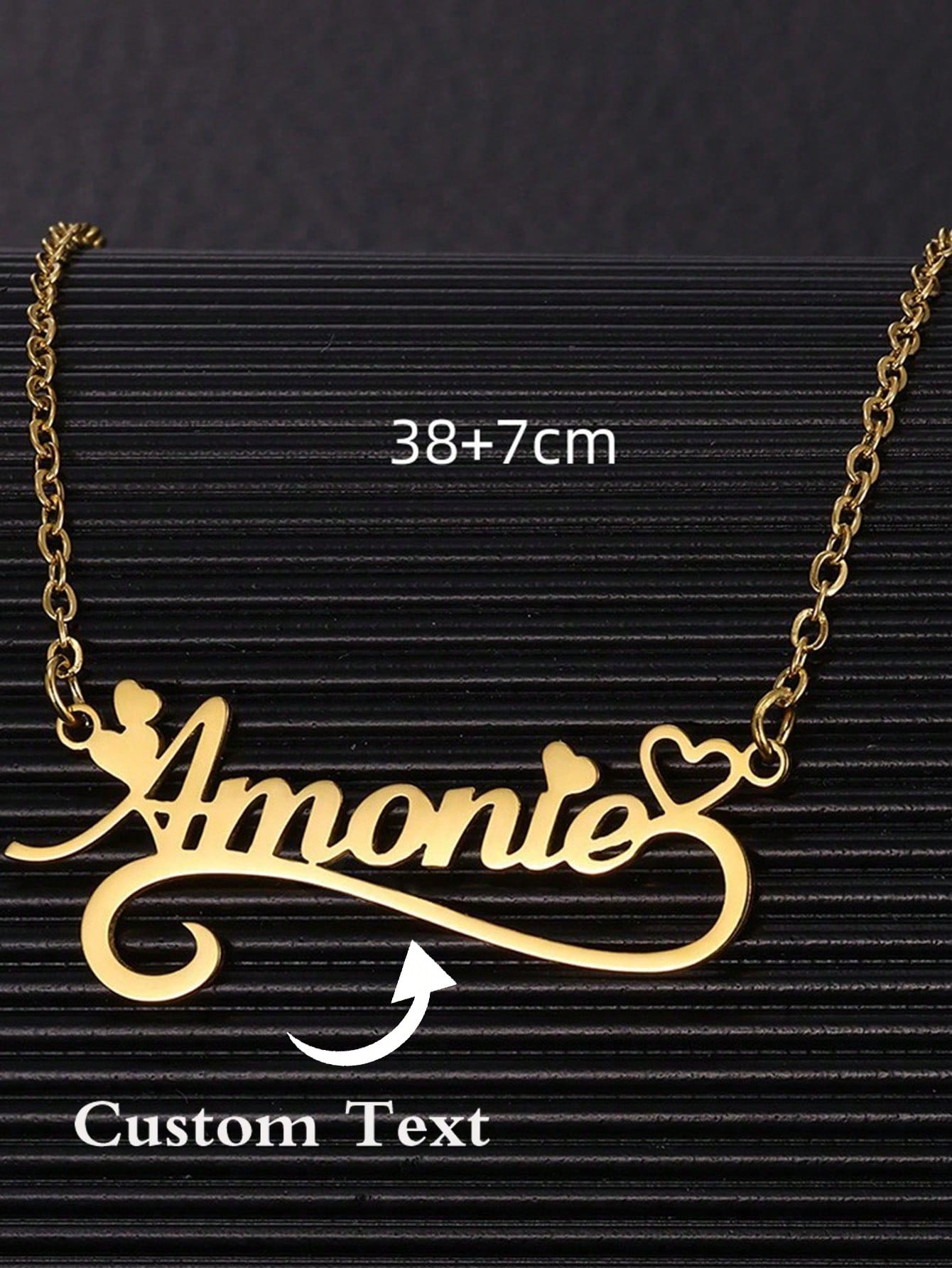 Custom Name Hollow Heart Neckl - Custom Name Necklace Stainless Steel 评论和价格
