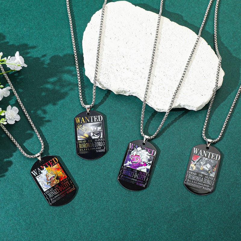 One Piece Luffy Zoro 3 Billion - Custom Name Necklace Stainless Steel 评论和价格