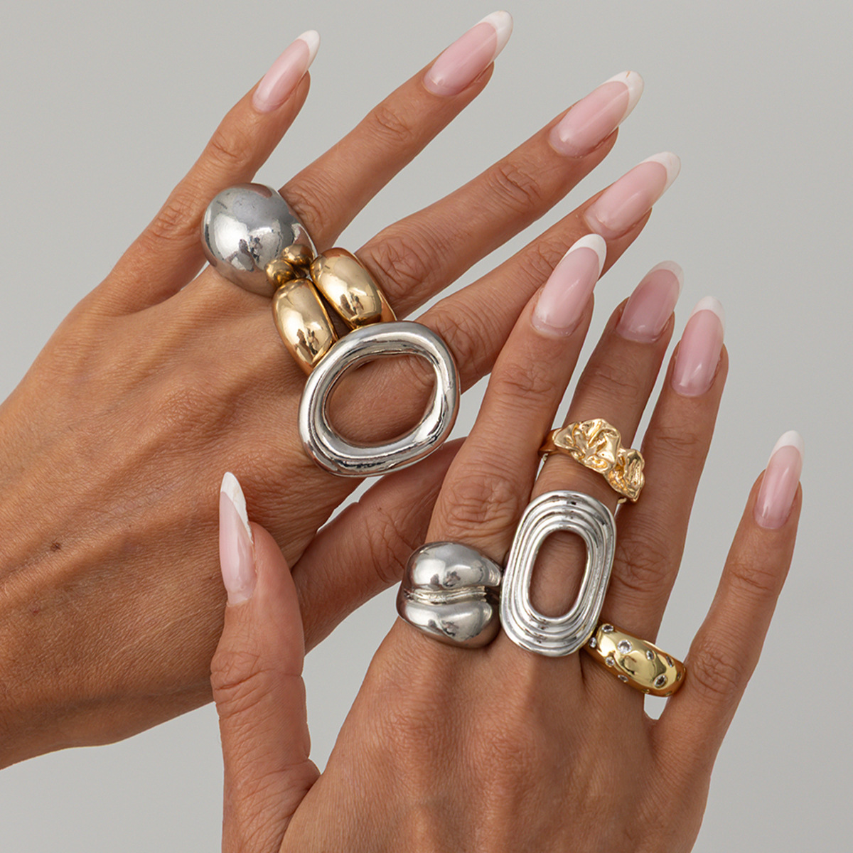 8Pcs/Set Vintage Punk Gold Sil - Vintage Punk Knuckle Rings Set 评论和价格