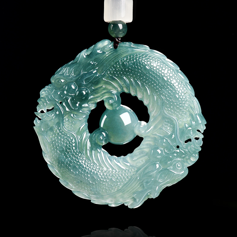 Natural Real Emerald Blue Wate - Necklaces 评论和价格