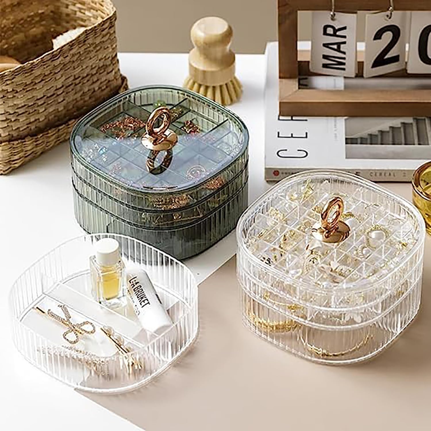 Transparent Jewelry Box 3-Laye - Earrings 评论和价格