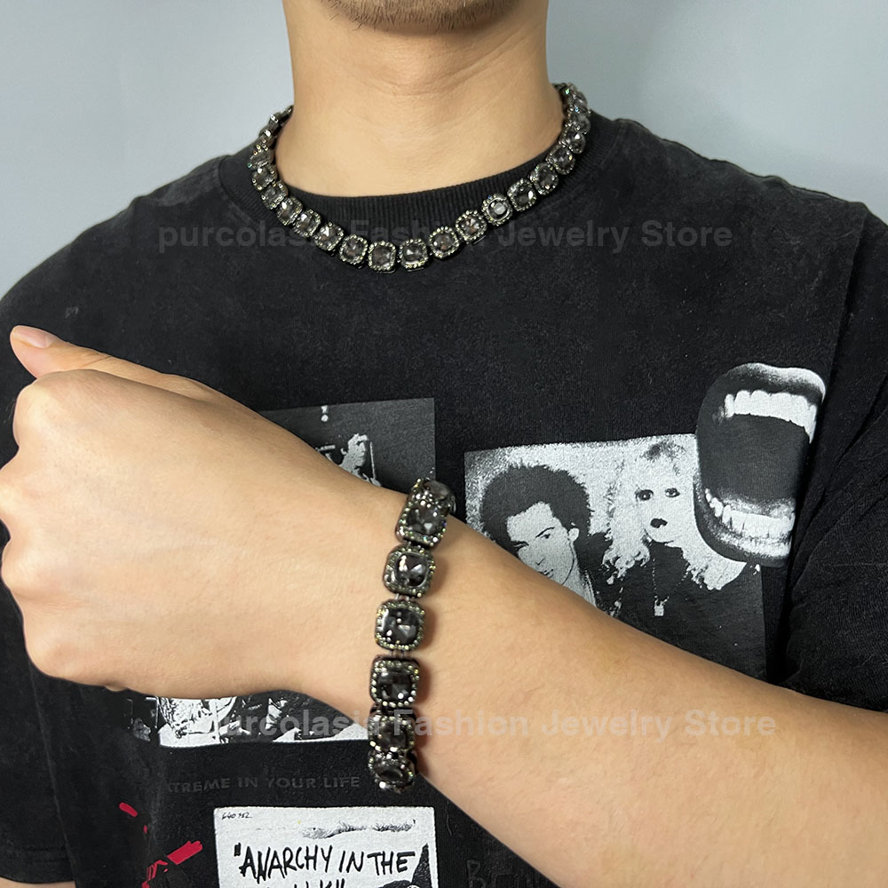Brilliant Multi Colors Iced Ou - Cuban Link Chain 12Mm 评论和价格