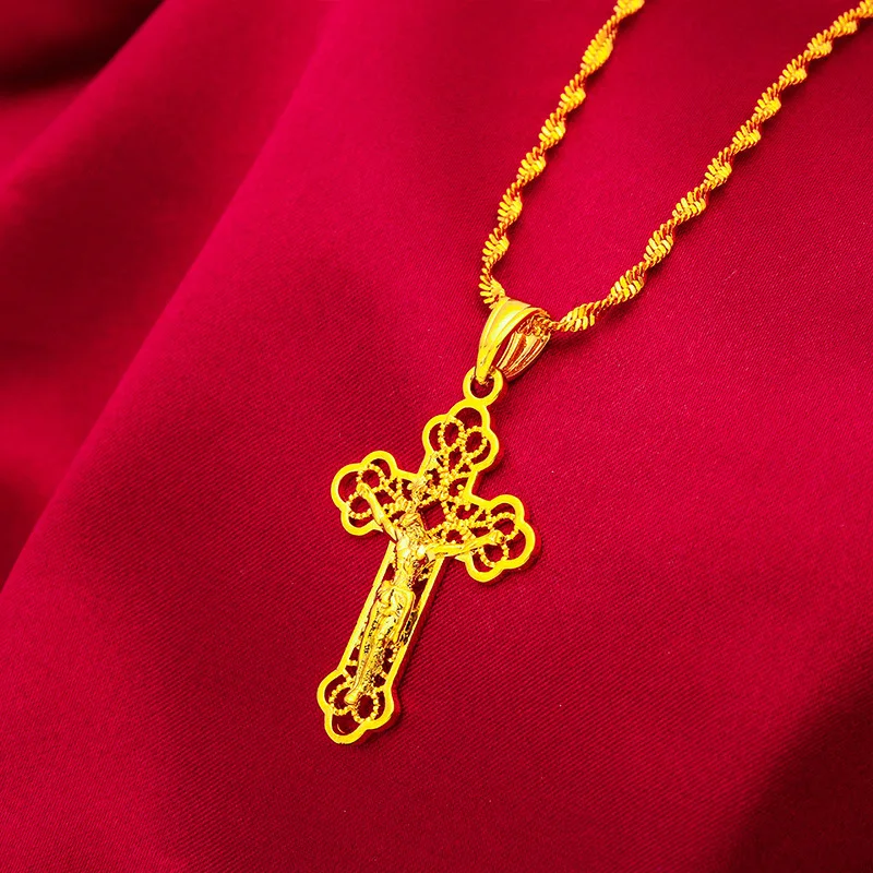 Briex Jewelry Ins Vintage Gold - Cross Pendant Necklace Gold 评论和价格