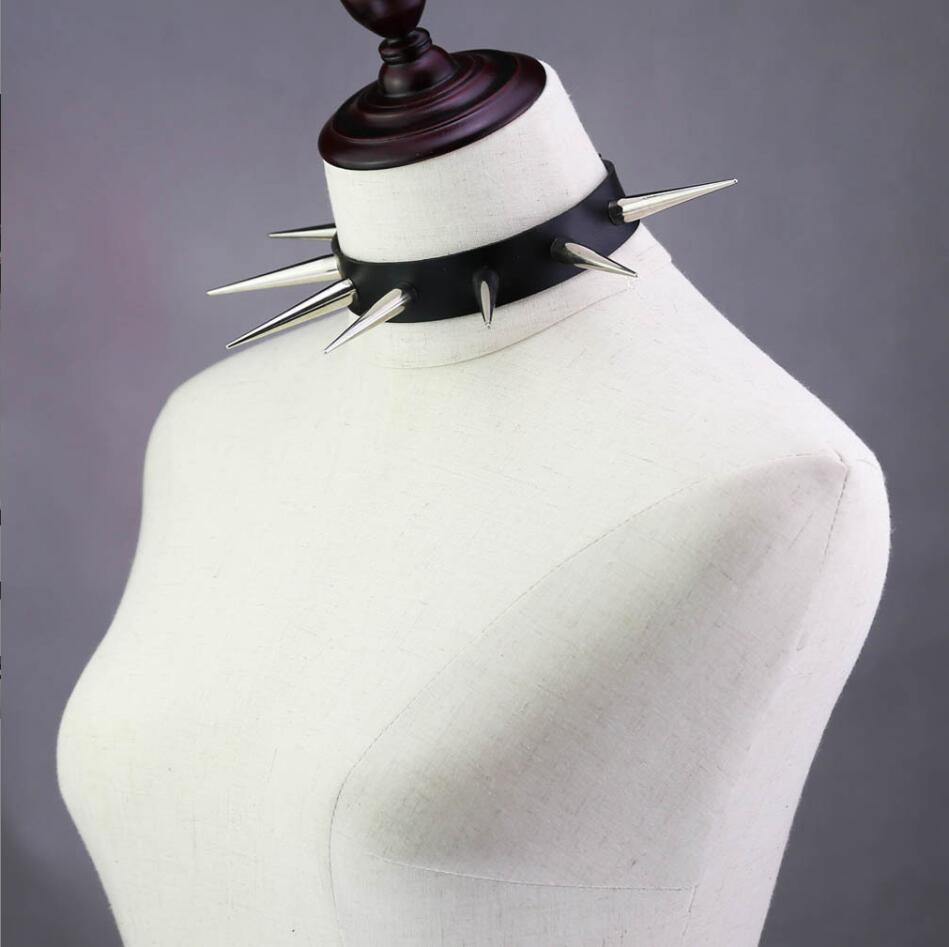 Emo Spike Choker Punk Collar F - Goth Punk Spike Choker 评论和价格