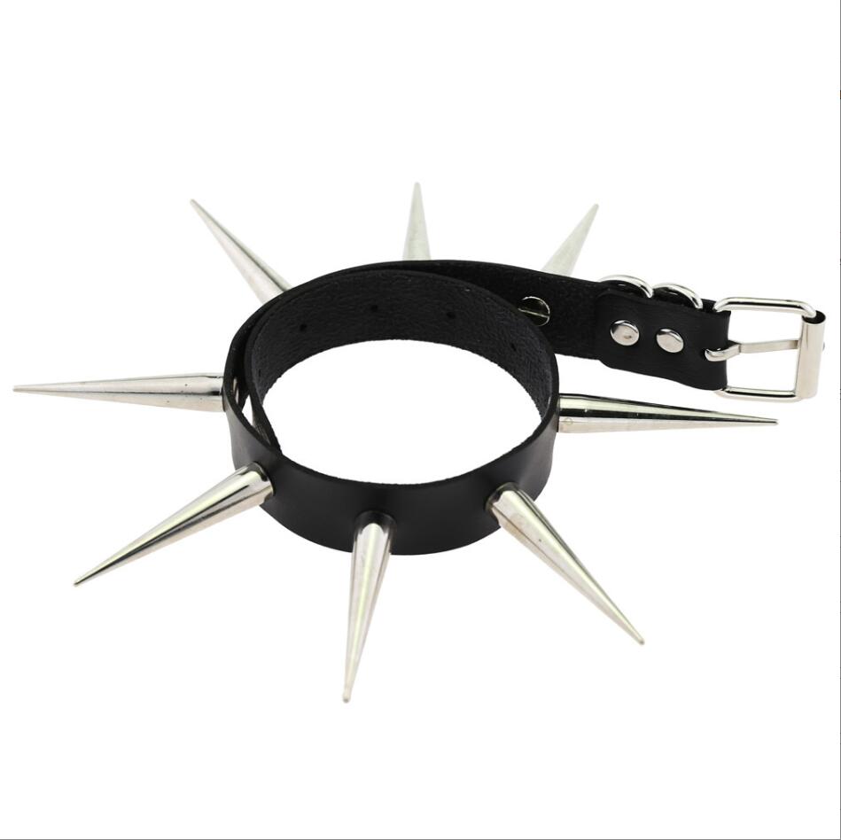 Emo Spike Choker Punk Collar F - Goth Punk Spike Choker 评论和价格