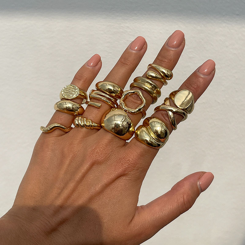 Fashion Vintage Metal Rings Fo - Vintage Punk Knuckle Rings Set 评论和价格