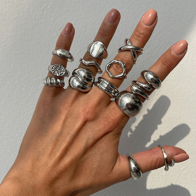 Fashion Vintage Metal Rings Fo - Vintage Punk Knuckle Rings Set 评论和价格