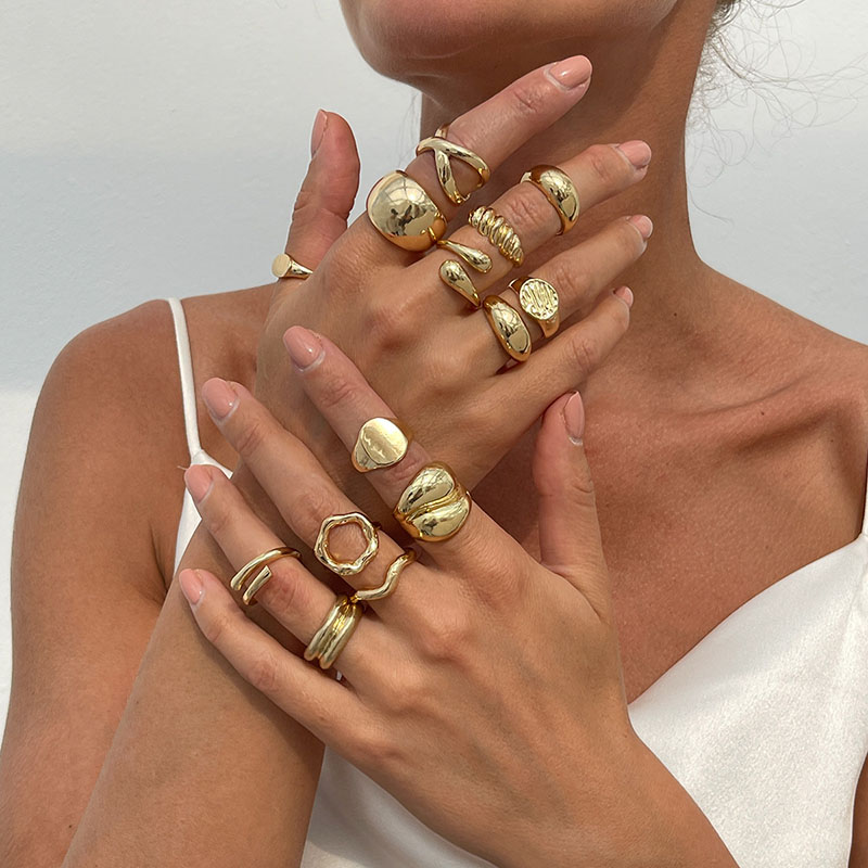 Fashion Vintage Metal Rings Fo - Vintage Punk Knuckle Rings Set 评论和价格
