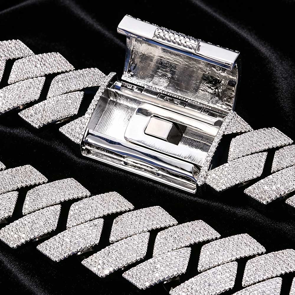 Nuoya Iced Out 26mm 6 Rows Cub - Cuban Link Chain 12Mm 评论和价格