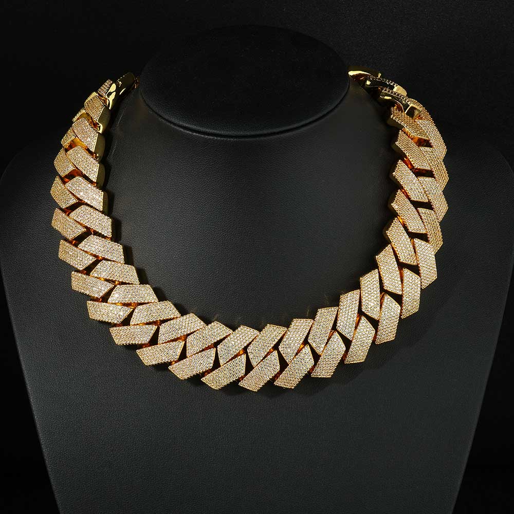 Nuoya Iced Out 26mm 6 Rows Cub - Cuban Link Chain 12Mm 评论和价格