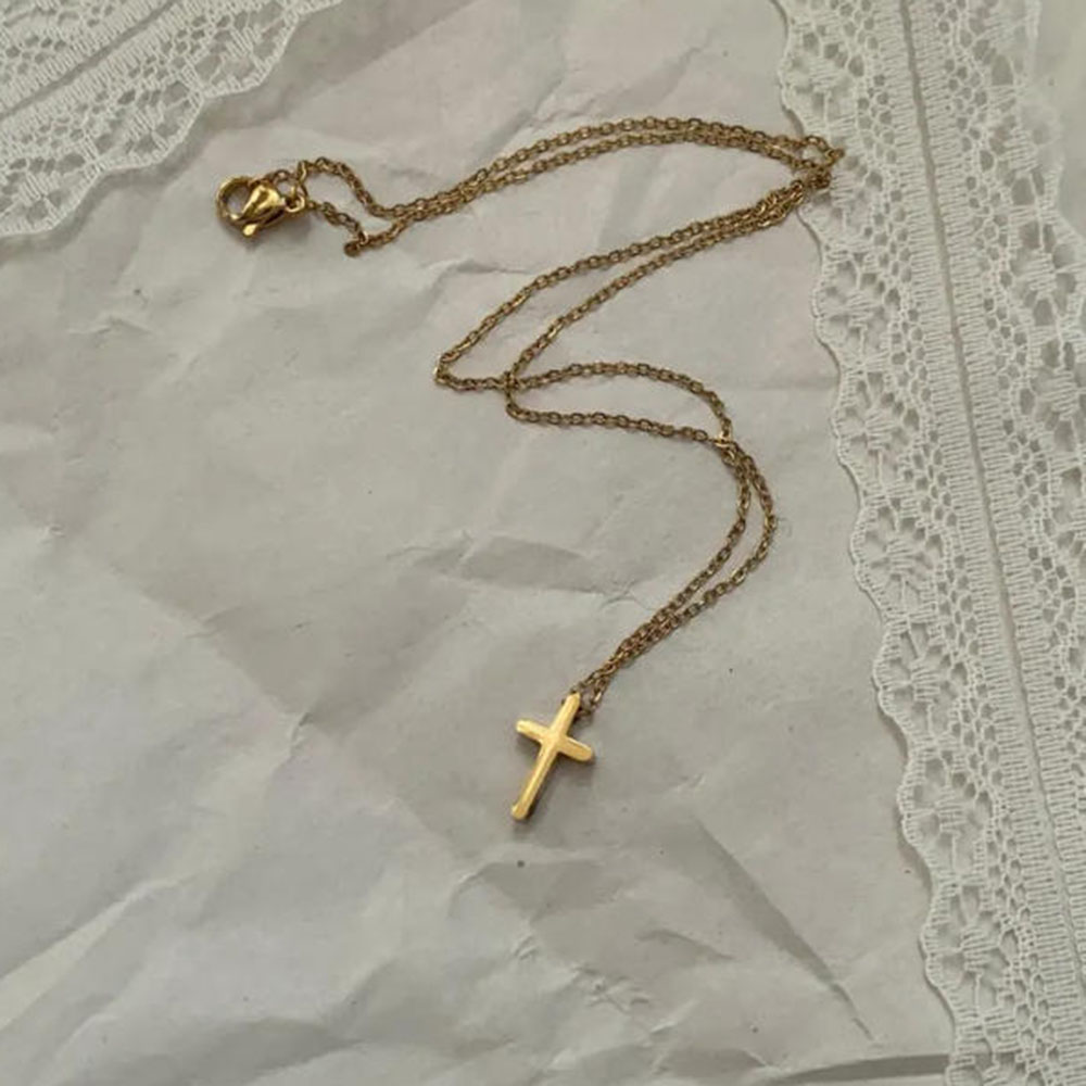 Exquisite gold cross necklace, - Cross Pendant Necklace Gold 评论和价格