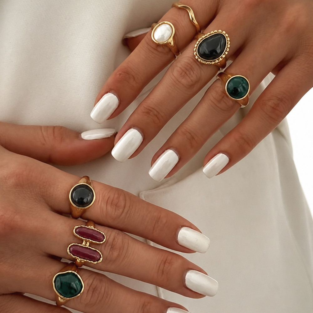 IngeSight.Z 7Pcs/Set Punk Tren - Vintage Punk Knuckle Rings Set 评论和价格