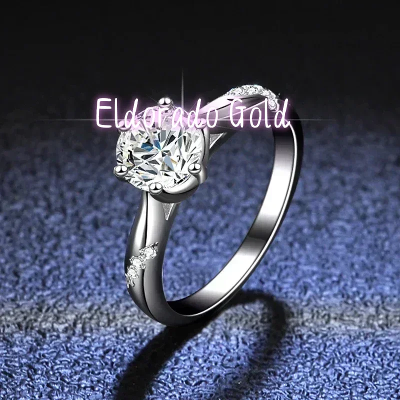 Eldorado Gold  100% Original C - Moissanite Engagement Ring 1 Carat 评论和价格
