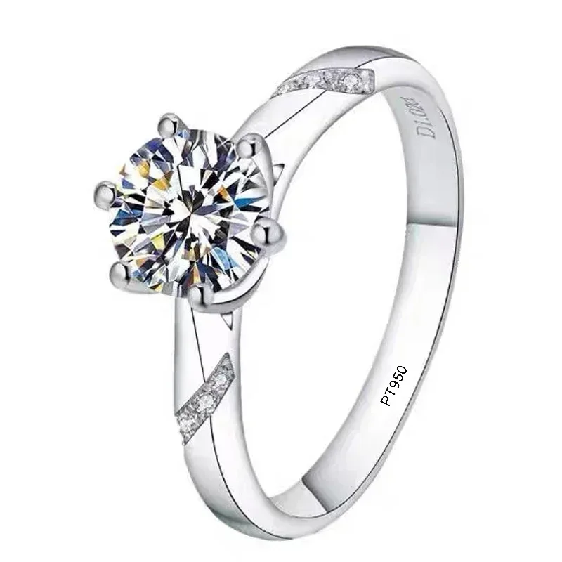Eldorado Gold  100% Original C - Moissanite Engagement Ring 1 Carat 评论和价格