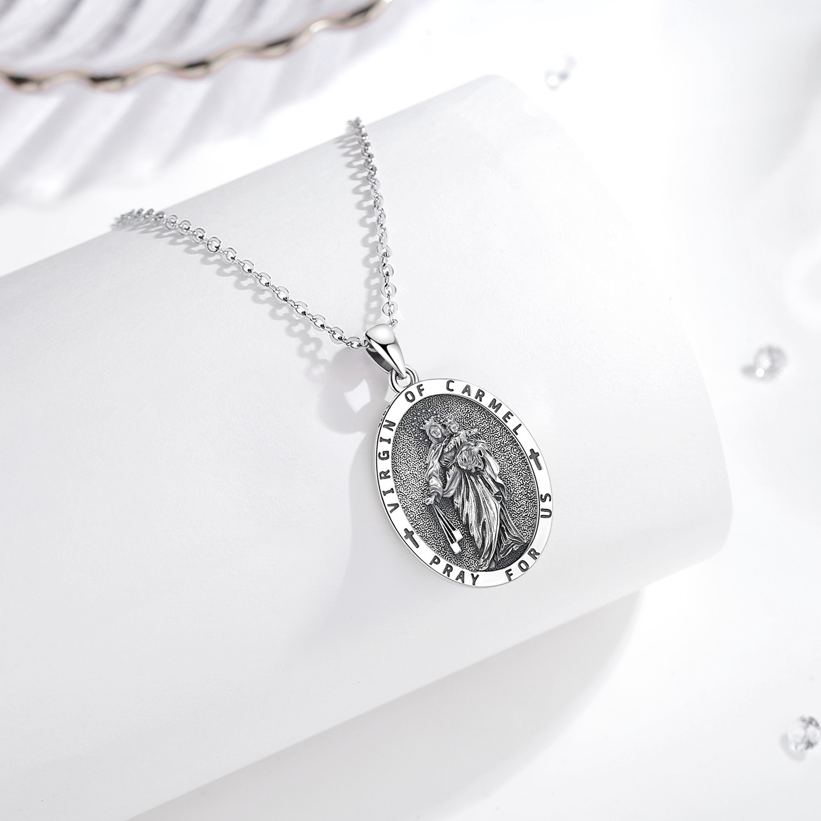 Eudora 925 Sterling Silver Vir - 925 Sterling Silver Chain Necklace Men 评论和价格