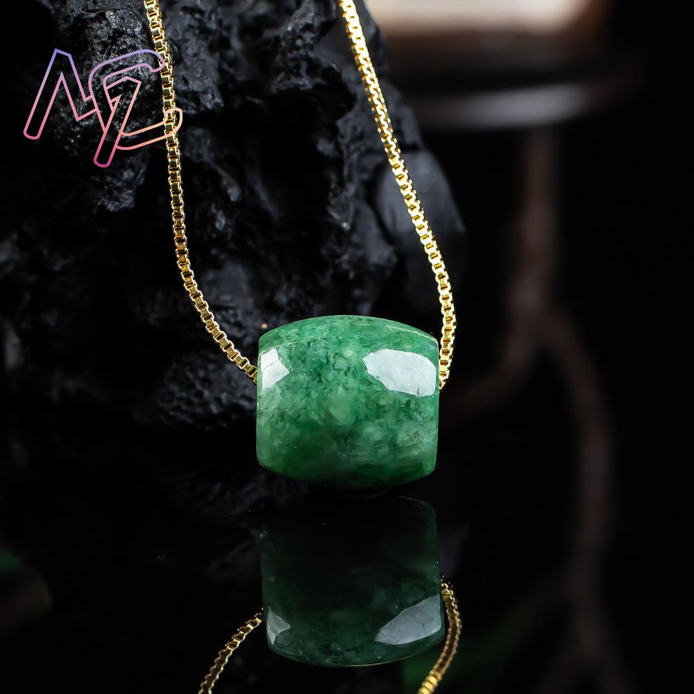 Natural Real Jade Bead Pendant - Necklaces 评论和价格