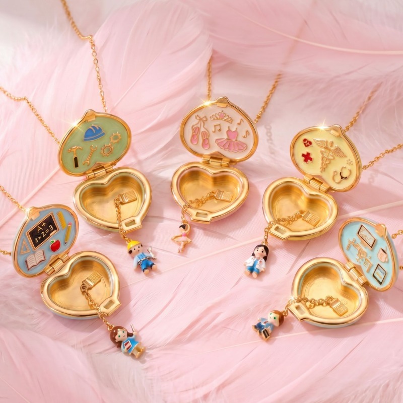 Vintage Heart Shape Photo Lock - Heart Locket Necklace Photo 评论和价格