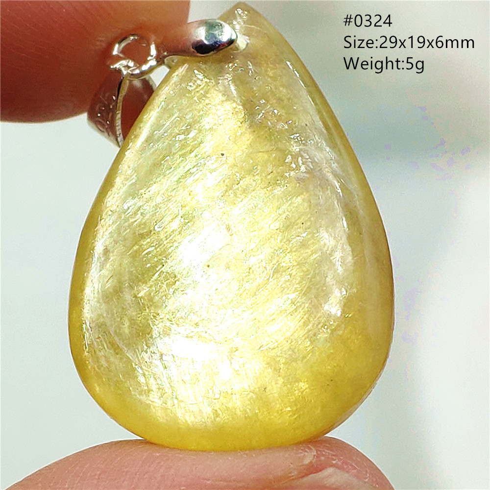 Natural Yellow Lepidolite Quar - 925 Sterling Silver Chain Necklace Men 评论和价格