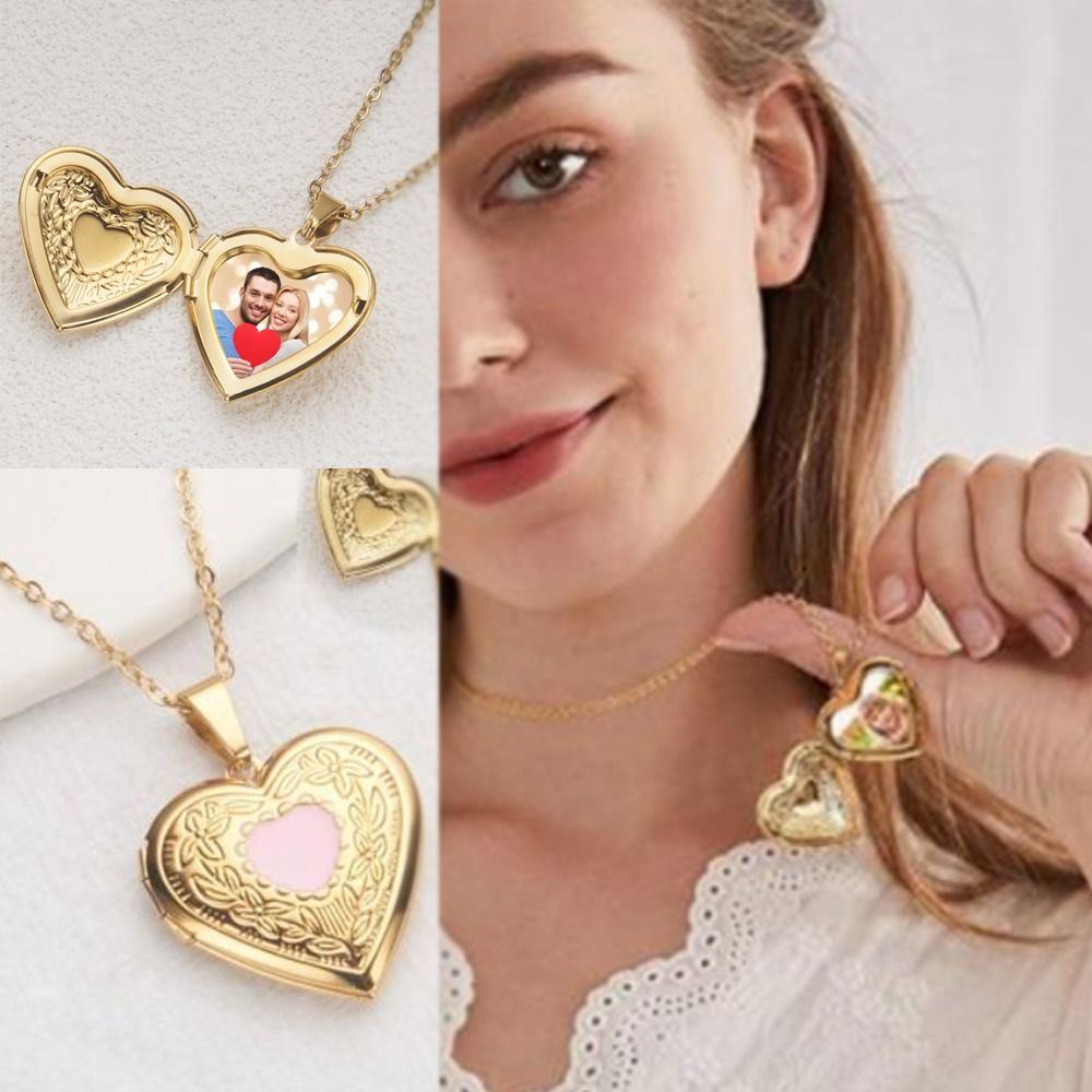 DIY Necklace Photo Picture Loc - Heart Locket Necklace Photo 评论和价格